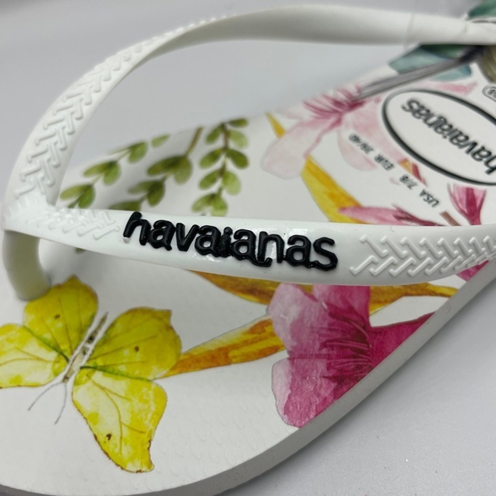 SLPR0080 W's 7/8 Havaianas Botanical Whisper flip flops sandals